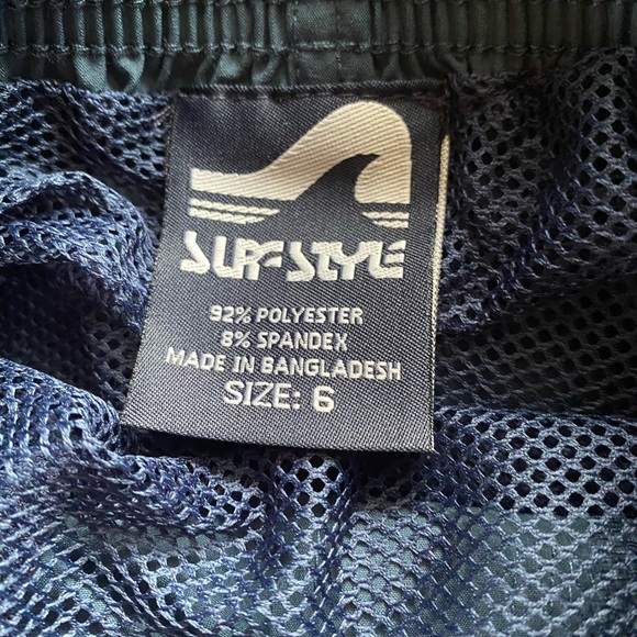 Boys Blue surf style Performance Swim Trunks NWTS - Picture 5 of 6